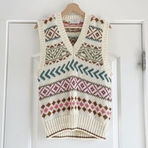 Vintage Lauren Grey Knit Sweater Vest - S